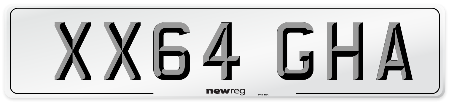 XX64 GHA Number Plate from New Reg